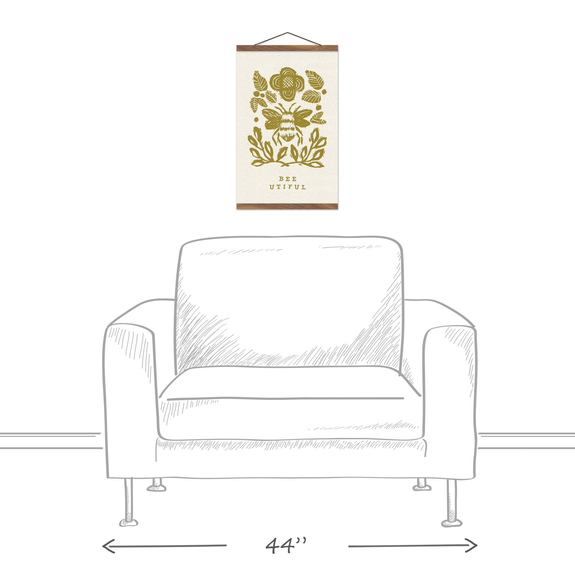 Designs Direct Beeutiful Bee Teak Hanging Canvas